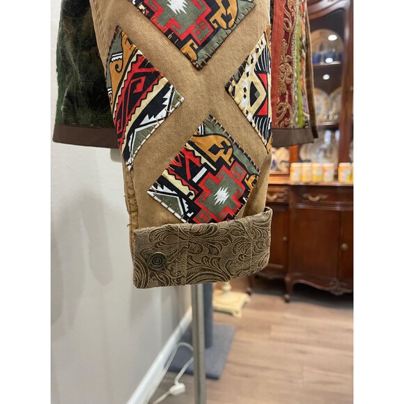 Upcycled Multicolor Denim & Patchwork Jacket - Picture 3 of 7
